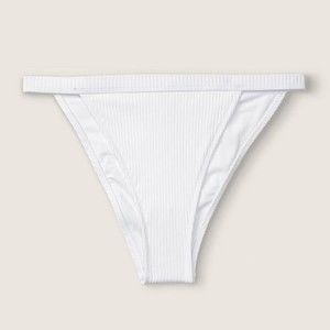 Victoria's Secret PINK Swim Ribbed High Leg Bikini Bottom White